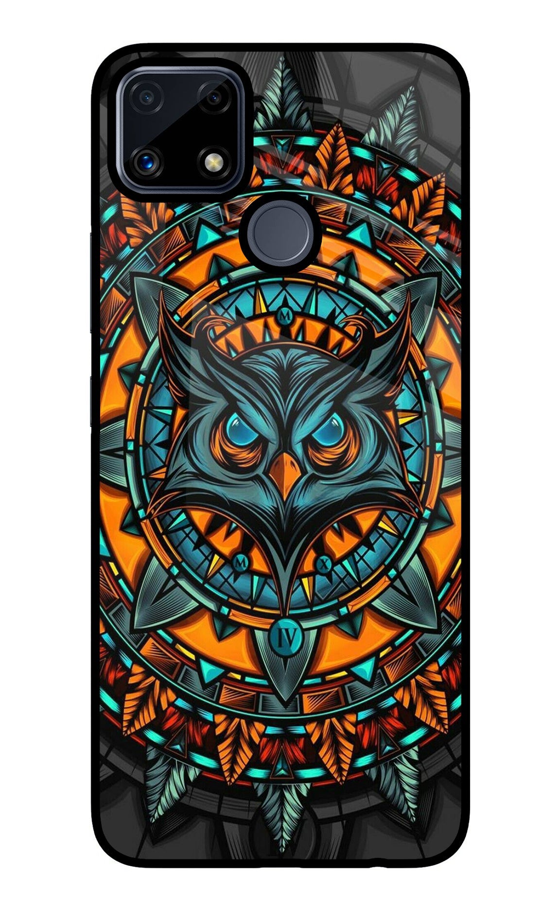 Angry Owl Art Realme C25/C25s Glass Case