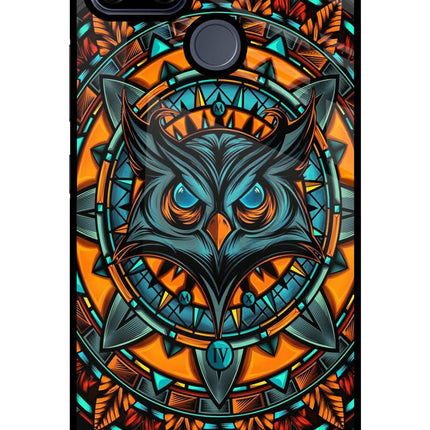 Angry Owl Art Realme C25/C25s Glass Case Back Cover by Casekaro