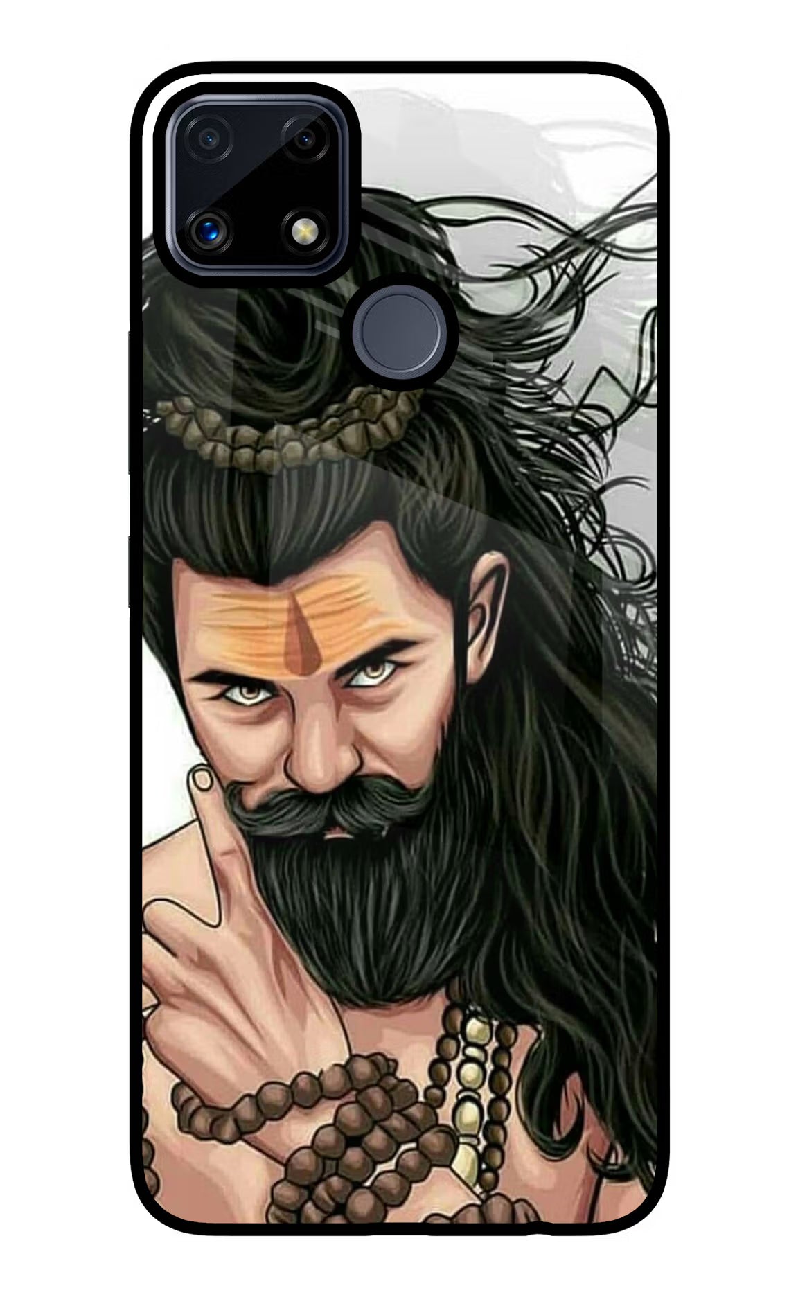 Mahadev Realme C25/C25s Glass Case Back Cover by Casekaro