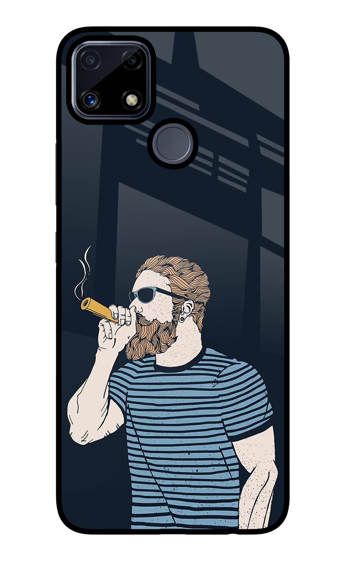 Smoking Realme C25/C25s Glass Case Back Cover by Casekaro
