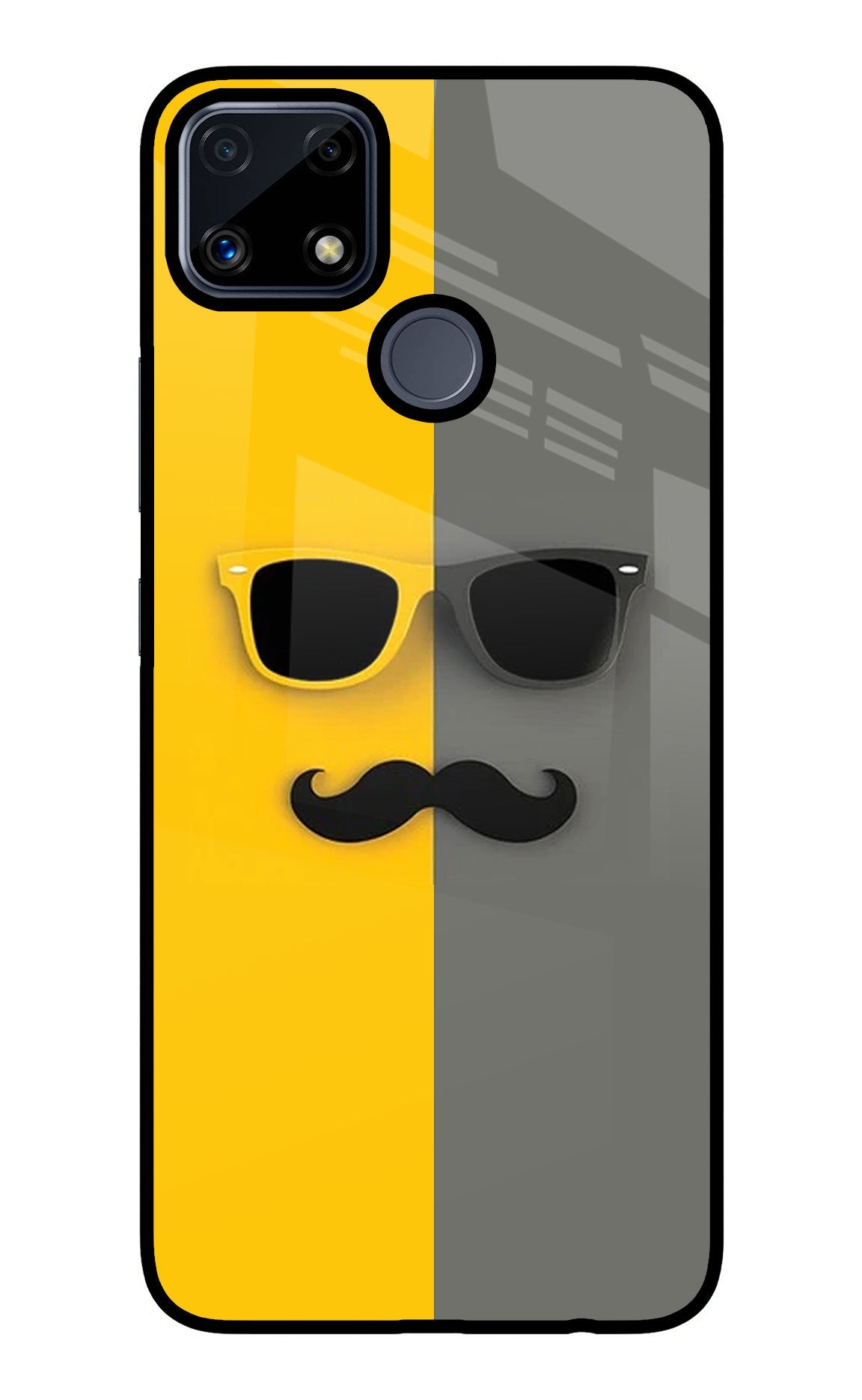 Sunglasses with Mustache Realme C25/C25s Back Cover