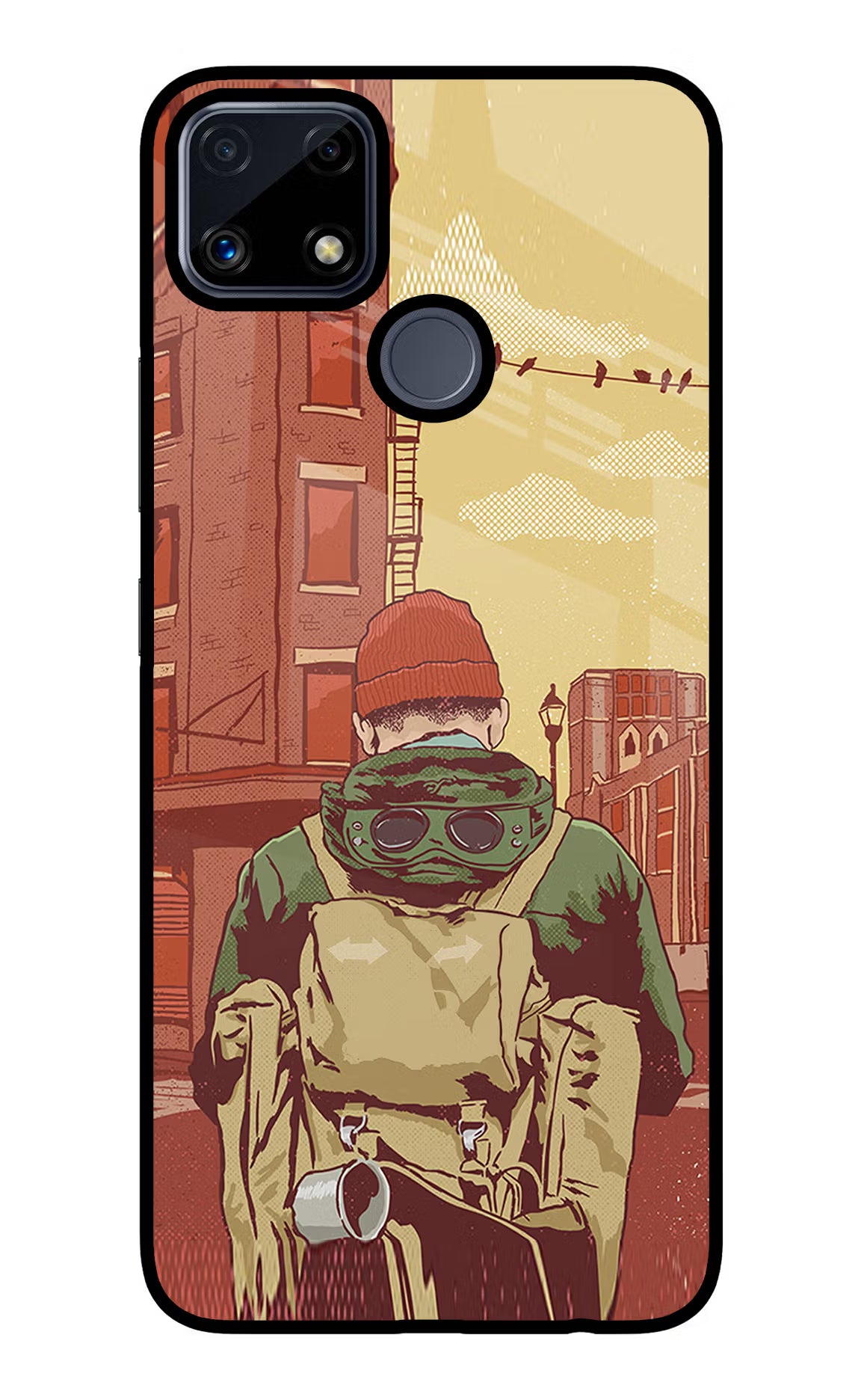 Adventurous Realme C25/C25s Glass Case Back Cover by Casekaro