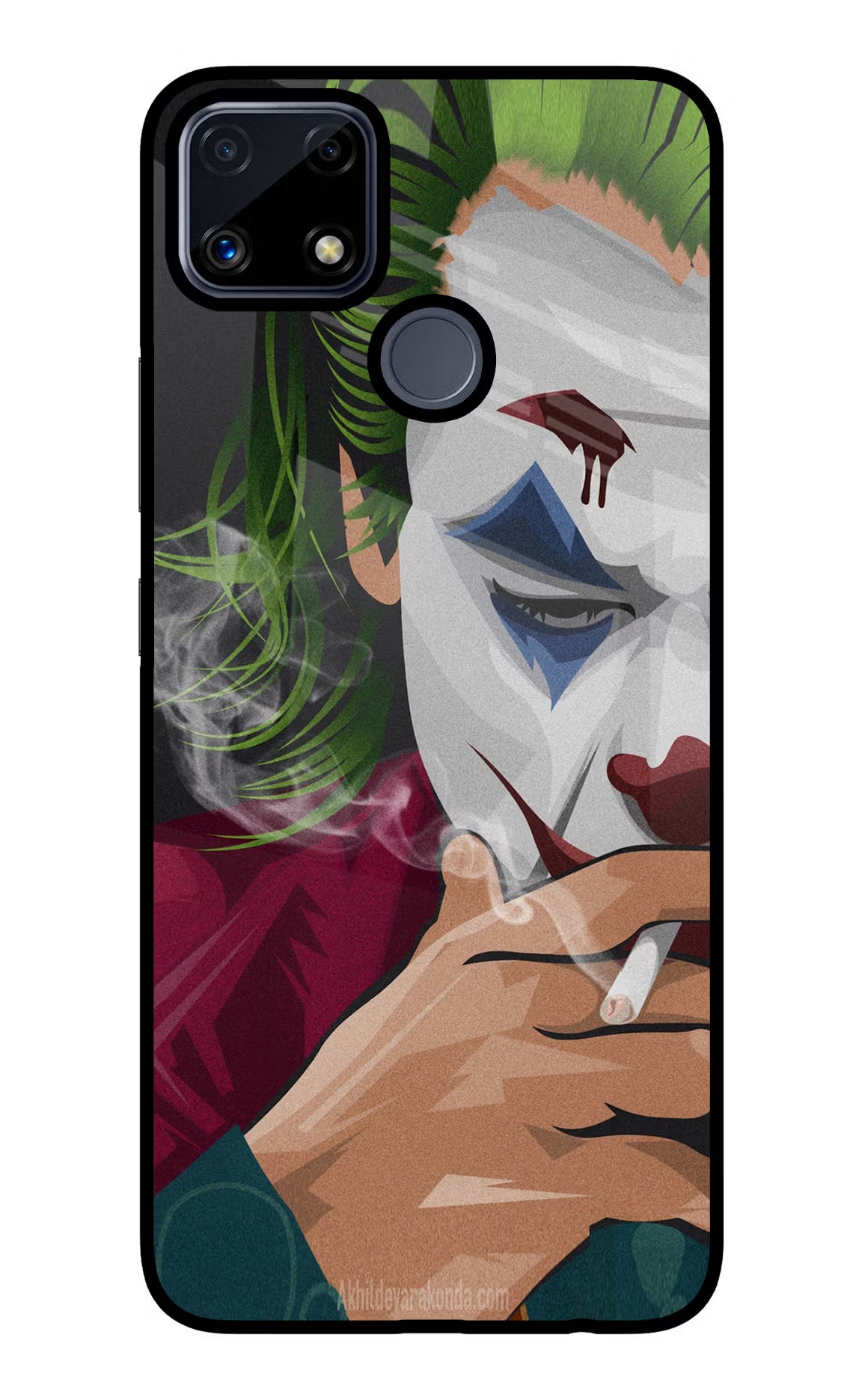 Joker Smoking Realme C25/C25s Glass Case Back Cover by Casekaro
