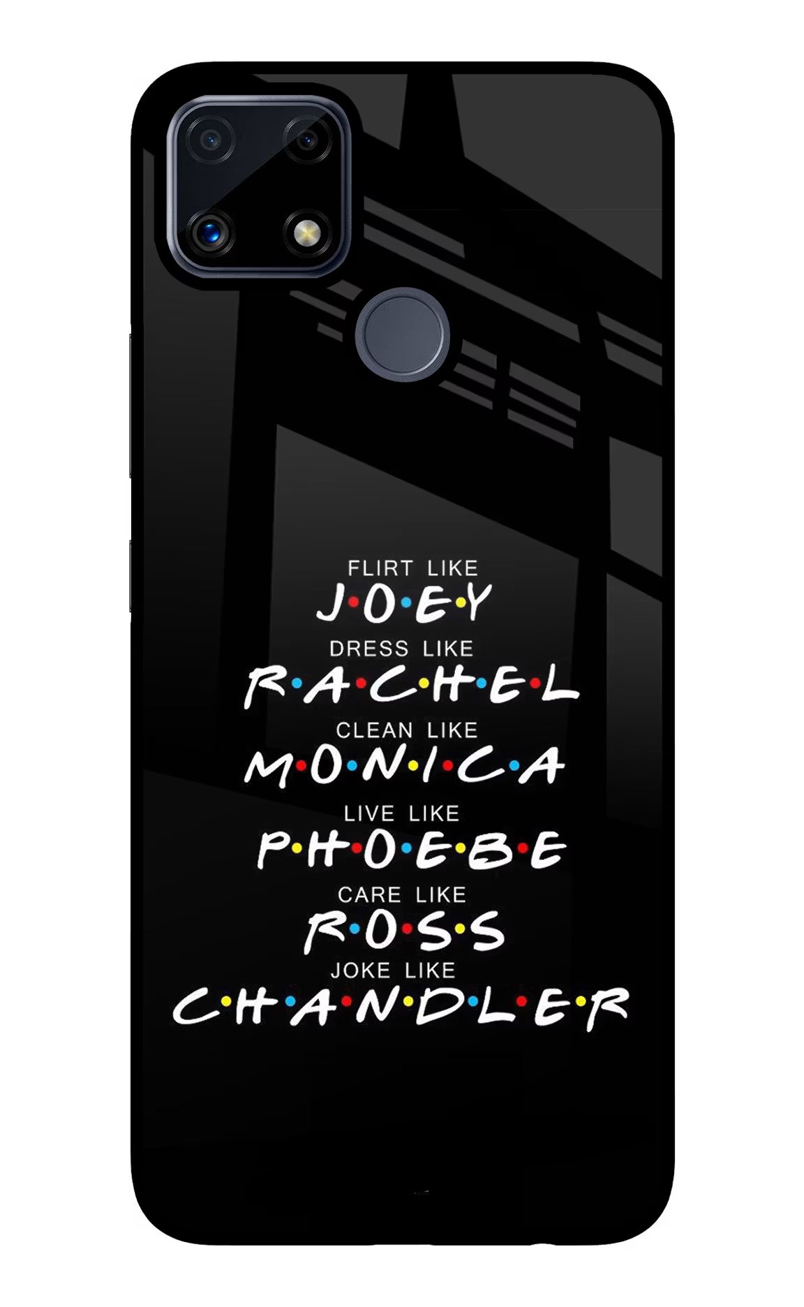 FRIENDS Character Realme C25/C25s Glass Case Back Cover by Casekaro