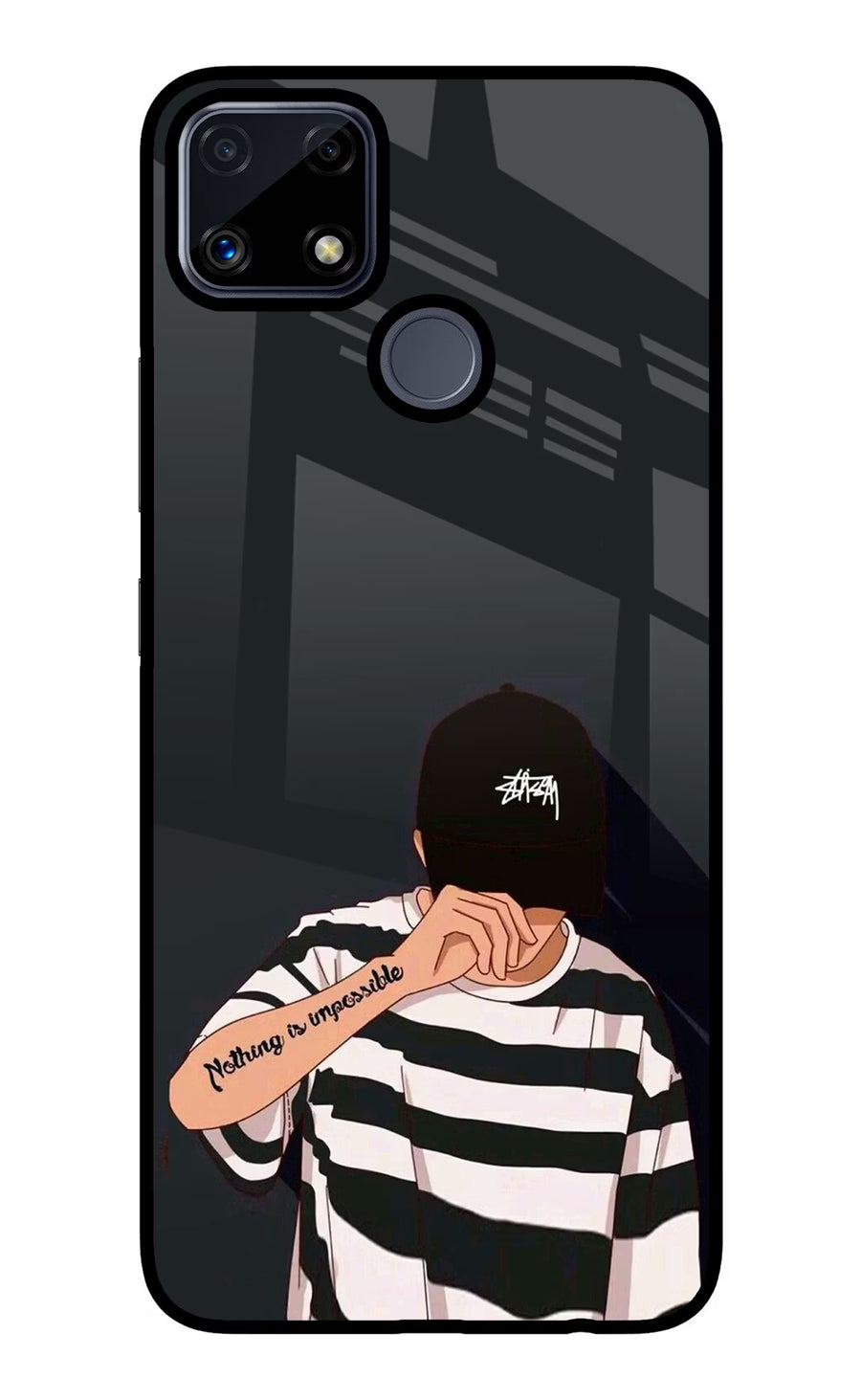 Aesthetic Boy Realme C25/C25s Back Cover, Glass case