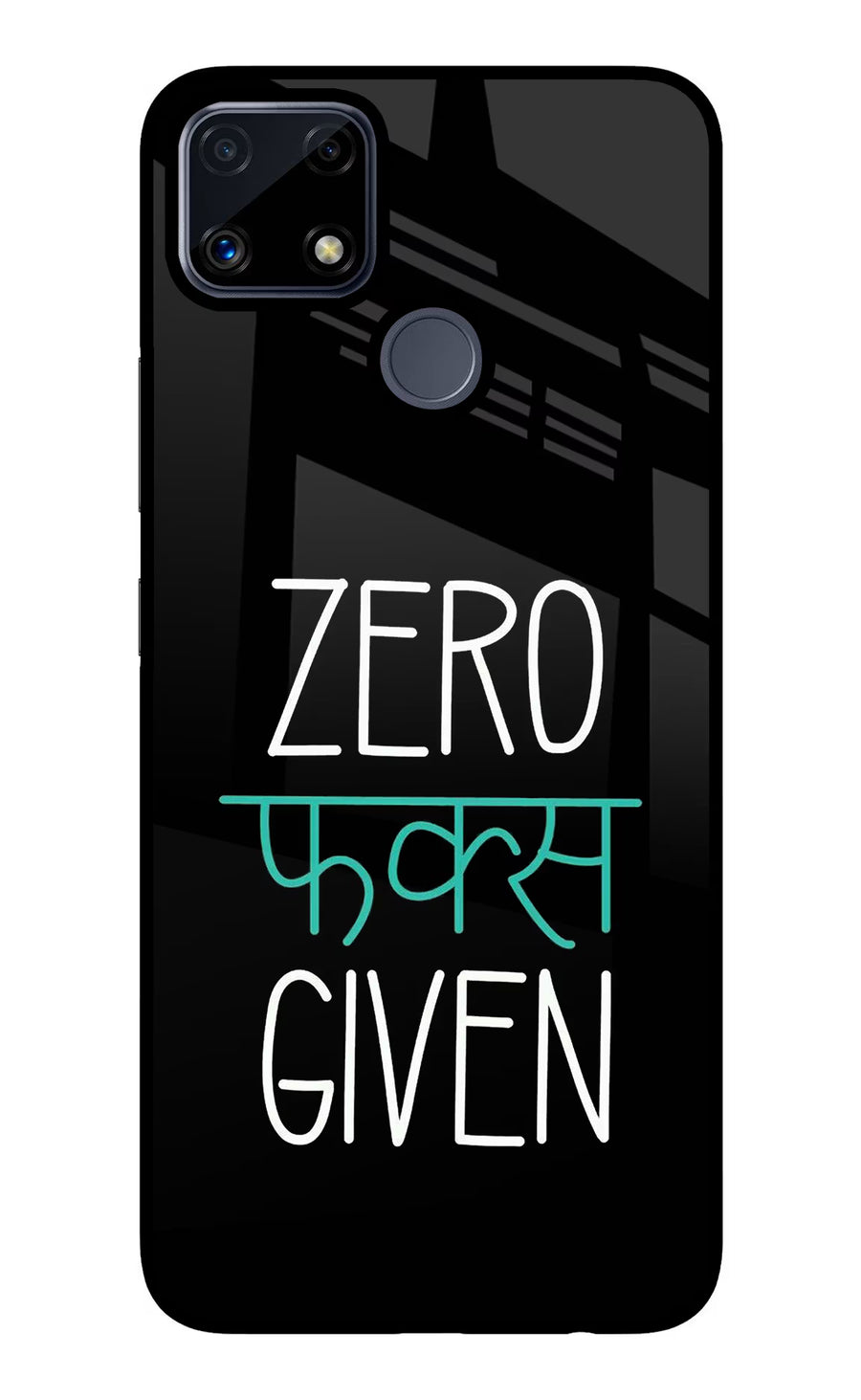 Zero Fucks Given Realme C25/C25s Back Cover, Glass case
