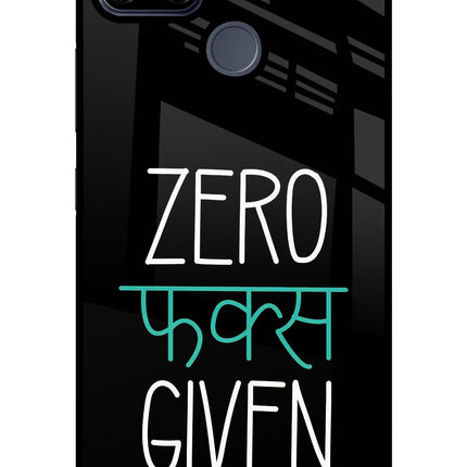 Zero Fucks Given Realme C25/C25s Glass Case