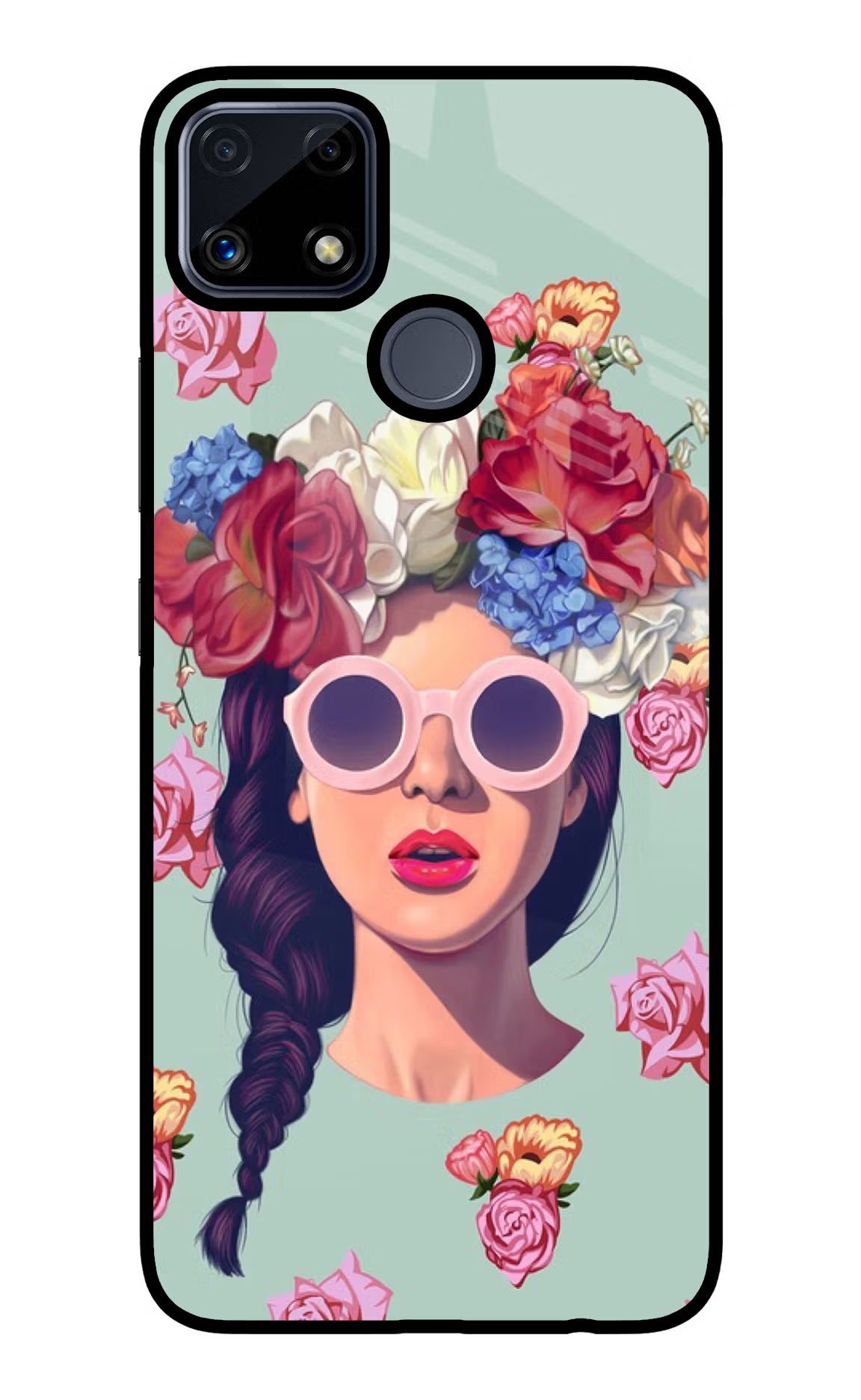 Pretty Girl Realme C25/C25s Glass Case Back Cover by Casekaro