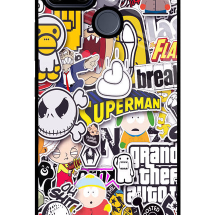Sticker Bomb Realme C25/C25s Glass Case