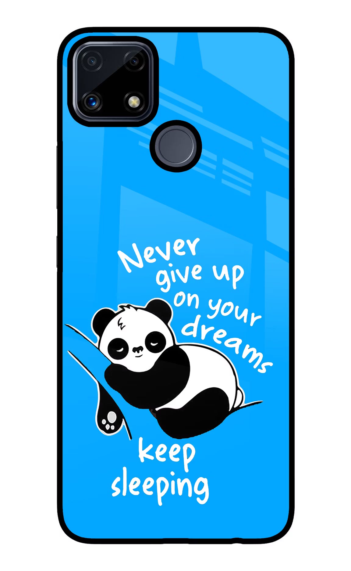 Keep Sleeping Realme C25/C25s Glass Case Back Cover by Casekaro