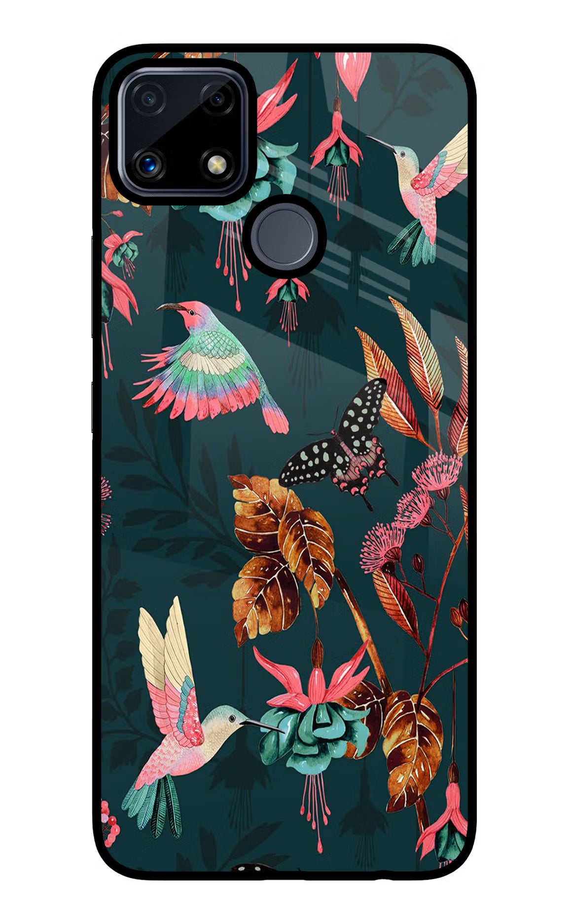 Birds Realme C25/C25s Glass Case Back Cover by Casekaro