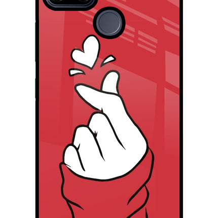 Korean Love Sign Realme C25/C25s Glass Case