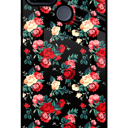 Rose Pattern Realme C25/C25s Glass Case