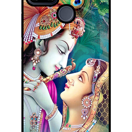 Lord Radha Krishna Realme C25/C25s Glass Case Back Cover by Casekaro