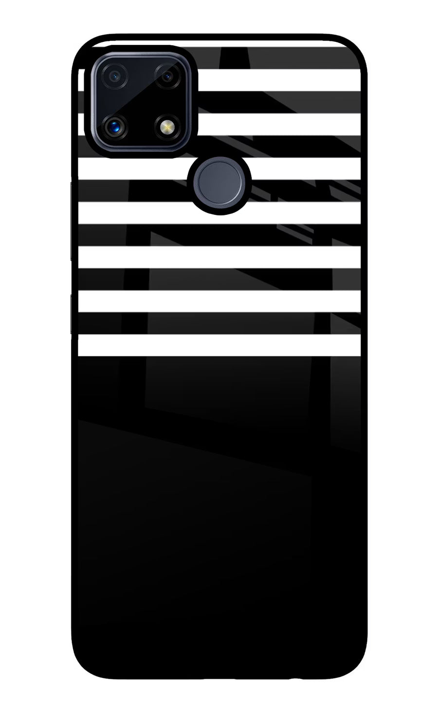 Black and White Print Realme C25/C25s Back Cover, Glass case