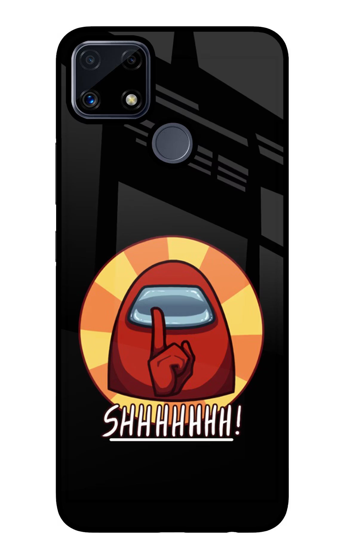 Among Us Shhh! Realme C25/C25s Glass Case Back Cover by Casekaro