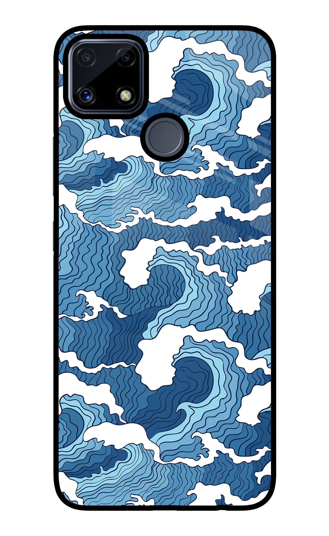 Blue Waves Realme C25/C25s Back Cover