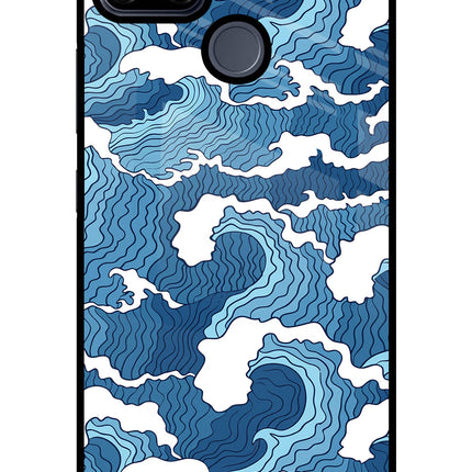 Blue Waves Realme C25/C25s Glass Case