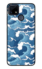 Blue Waves Realme C25/C25s Glass Case