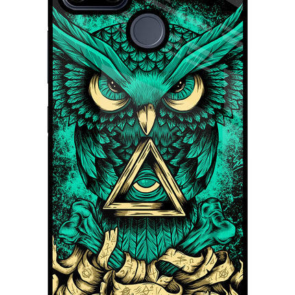 Green Owl Realme C25/C25s Glass Case