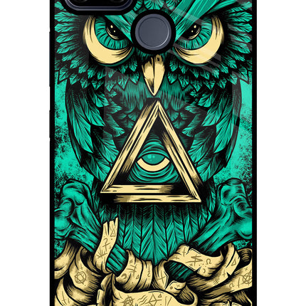 Green Owl Realme C25/C25s Glass Case
