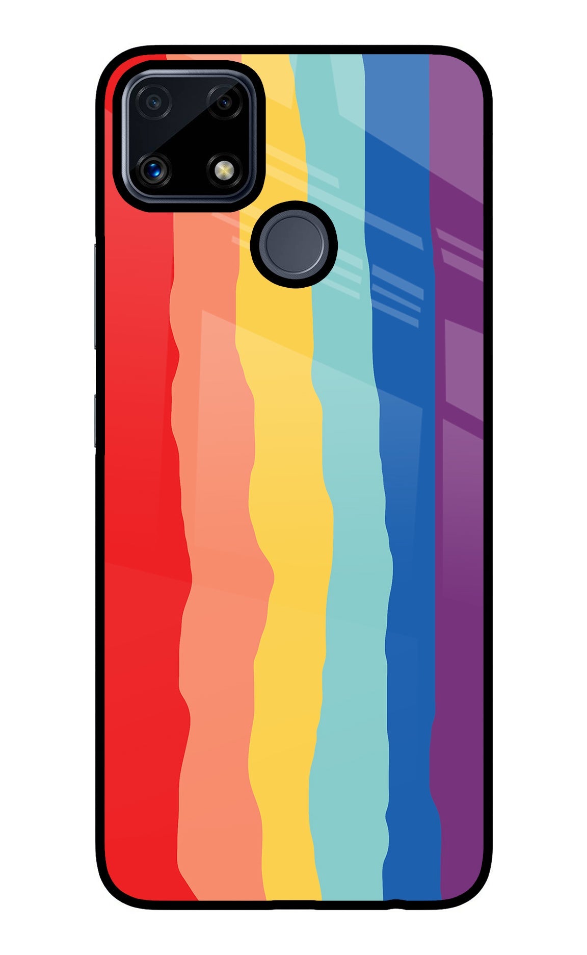 Rainbow Realme C25/C25s Glass Case