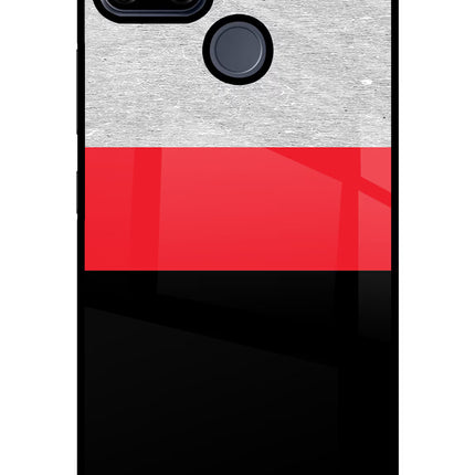 Tri Color Pattern Realme C25/C25s Glass Case