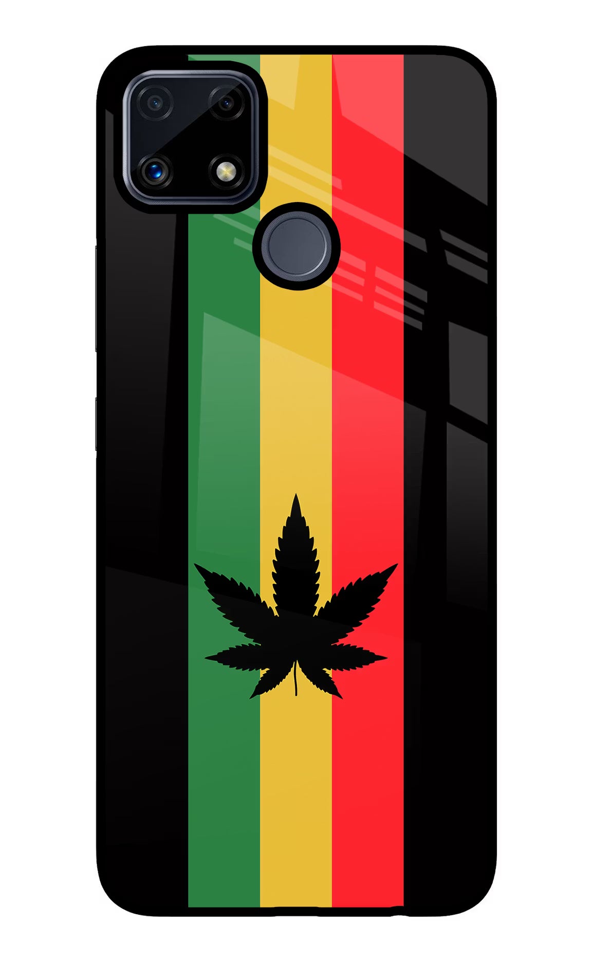Weed Flag Realme C25/C25s Glass Case Back Cover by Casekaro