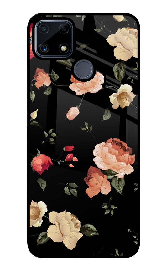 Flowers Realme C25/C25s Glass Case