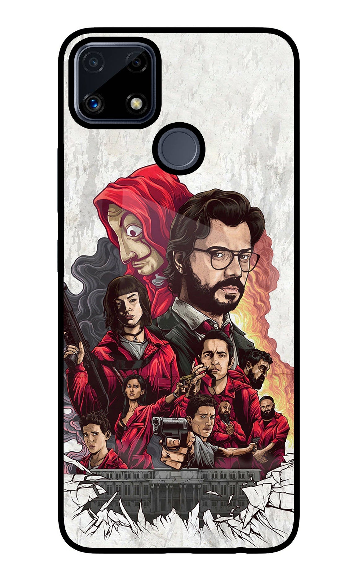 Money Heist Artwork Realme C25/C25s Glass Case