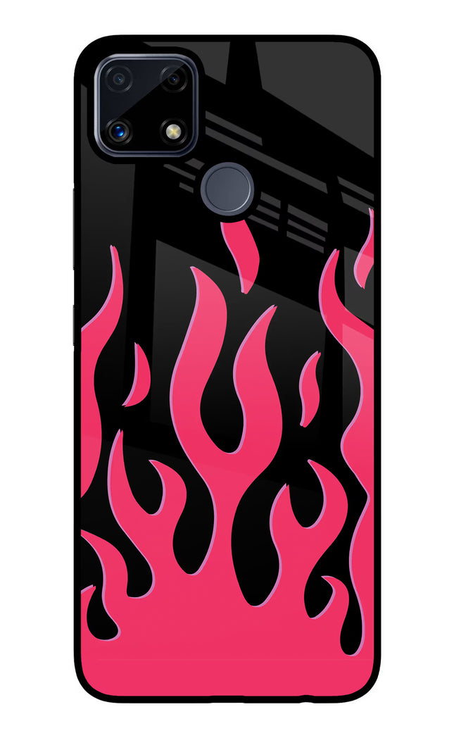 Fire Flames Realme C25/C25s Glass Case
