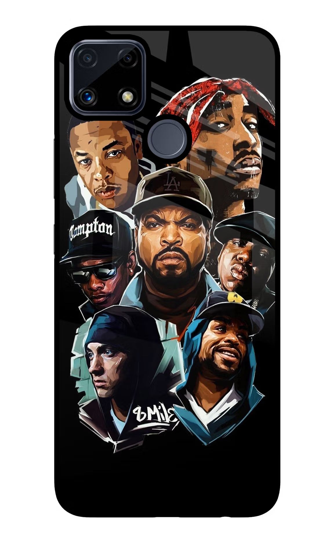 Rappers Realme C25/C25s Glass Case Back Cover by Casekaro