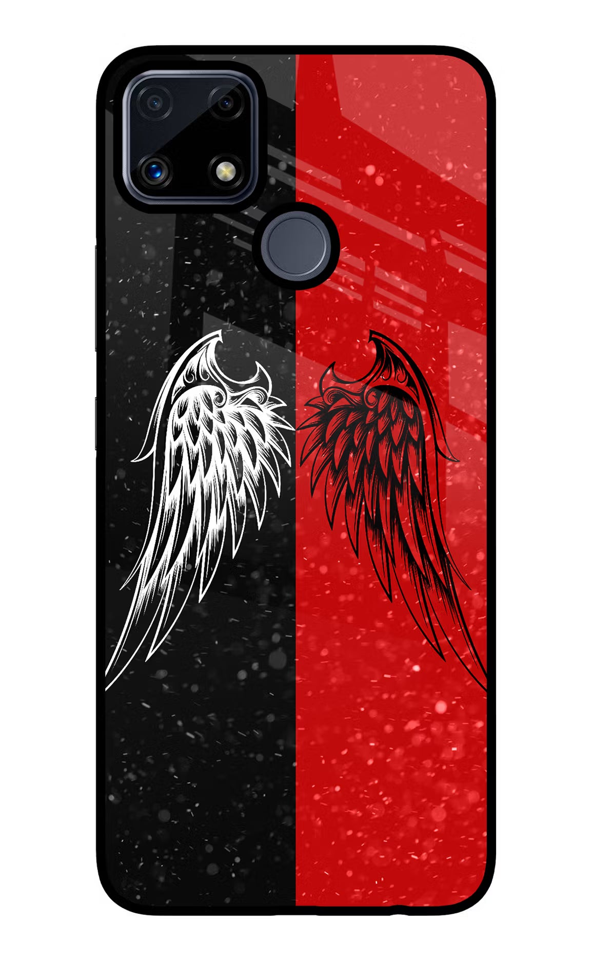 Wings Realme C25/C25s Glass Case Back Cover by Casekaro