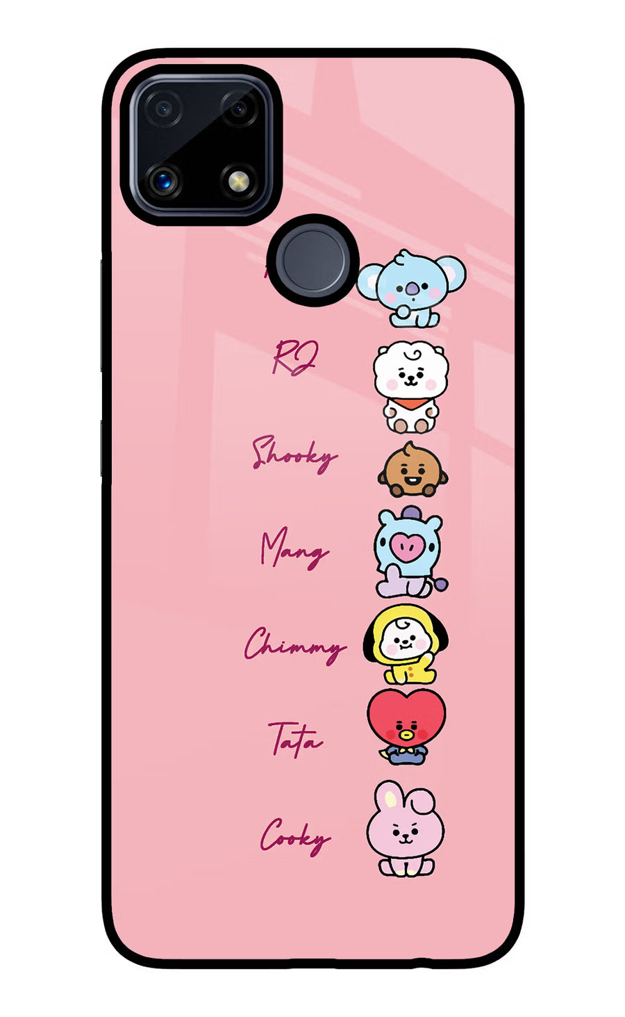 BTS names Realme C25/C25s Back Cover, Glass case