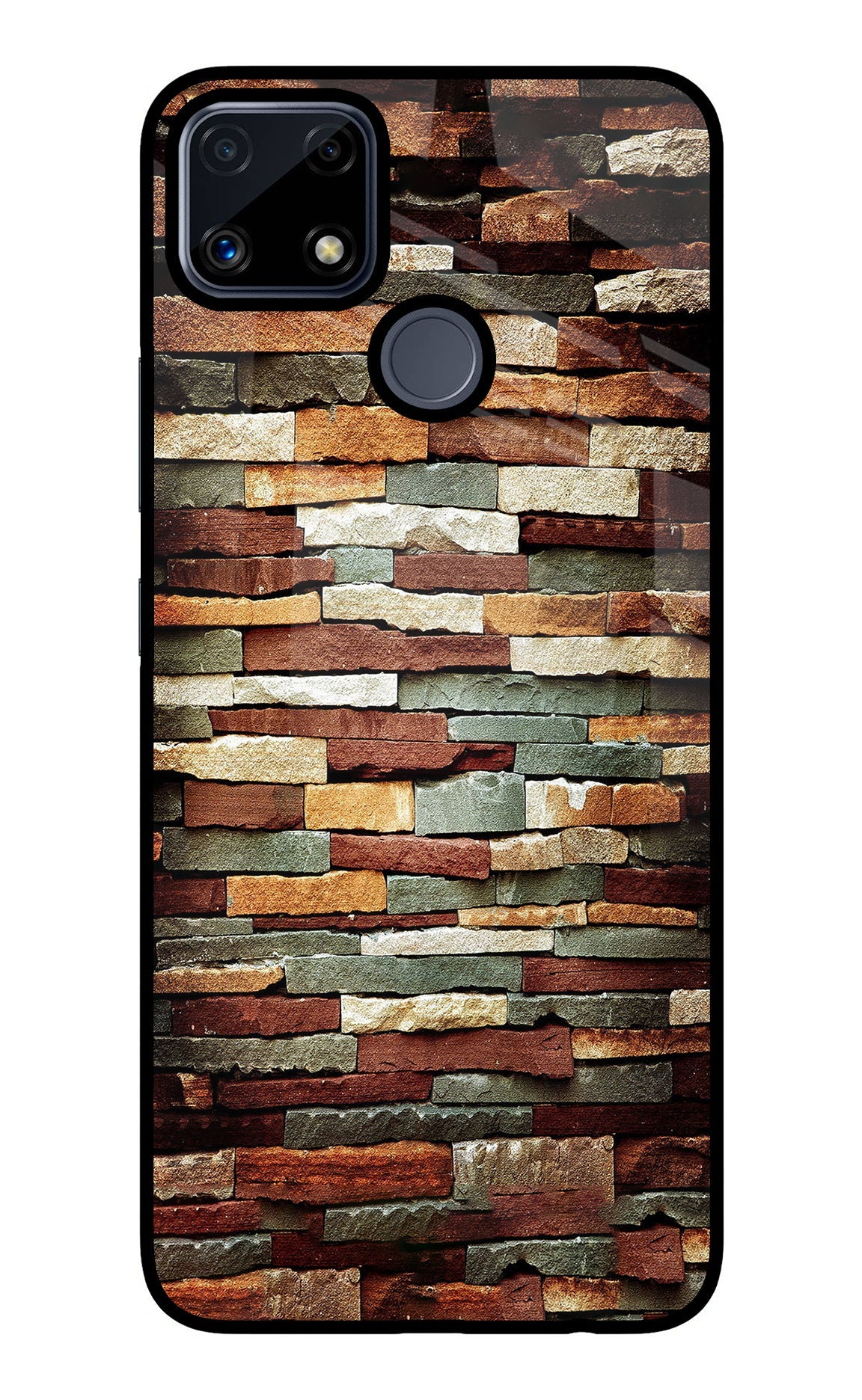 Bricks Pattern Realme C25/C25s Glass Case