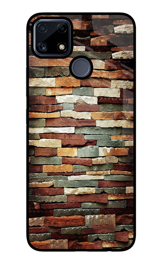 Bricks Pattern Realme C25/C25s Glass Case