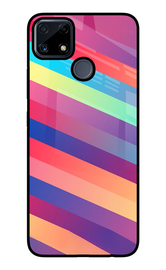 Stripes color Realme C25/C25s Glass Case