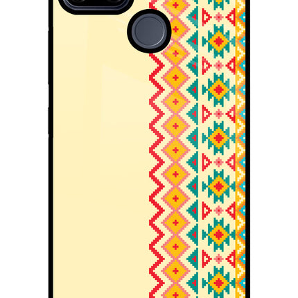 Ethnic Seamless Realme C25/C25s Glass Case Back Cover by Casekaro