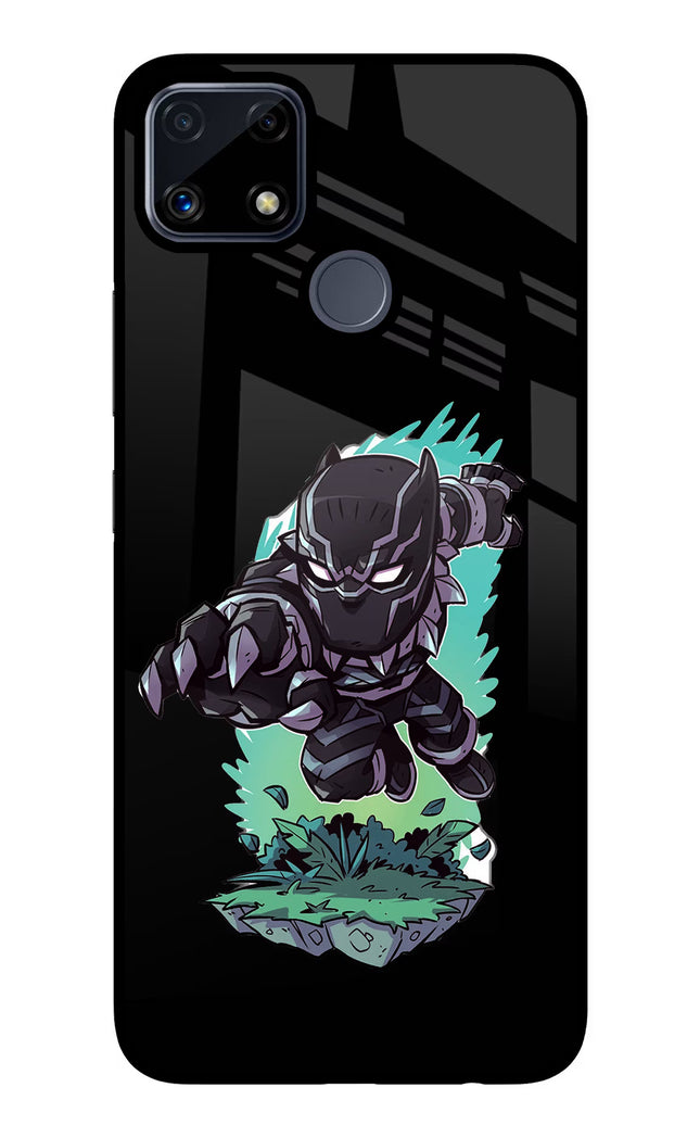 Black Panther Realme C25/C25s Glass Case Back Cover by Casekaro