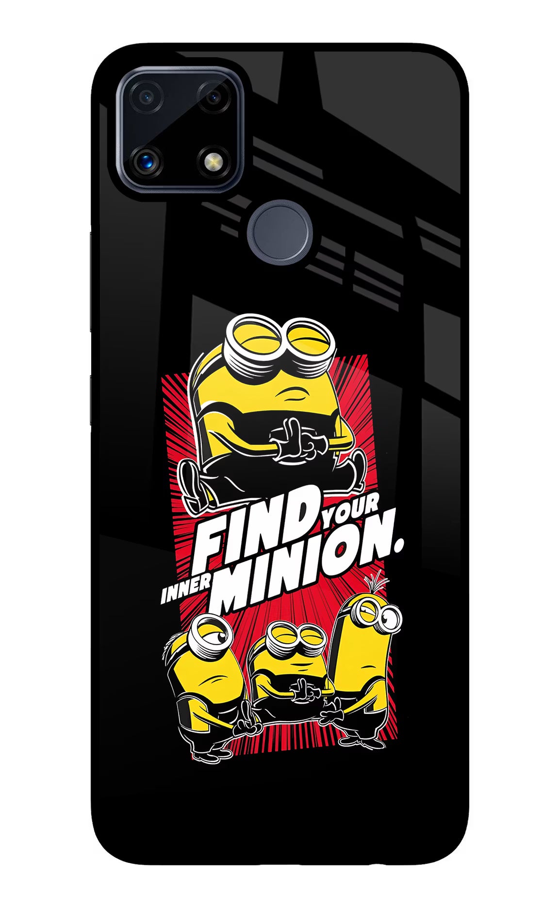 Find your inner Minion Realme C25/C25s Glass Case Back Cover by Casekaro