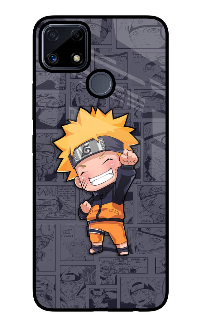 Chota Naruto Realme C25/C25s Glass Case Back Cover by Casekaro