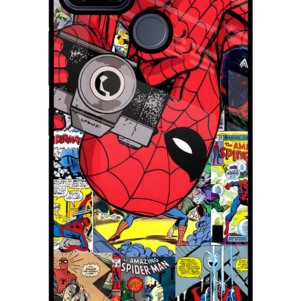 Spider Man Realme C25/C25s Glass Case Back Cover by Casekaro