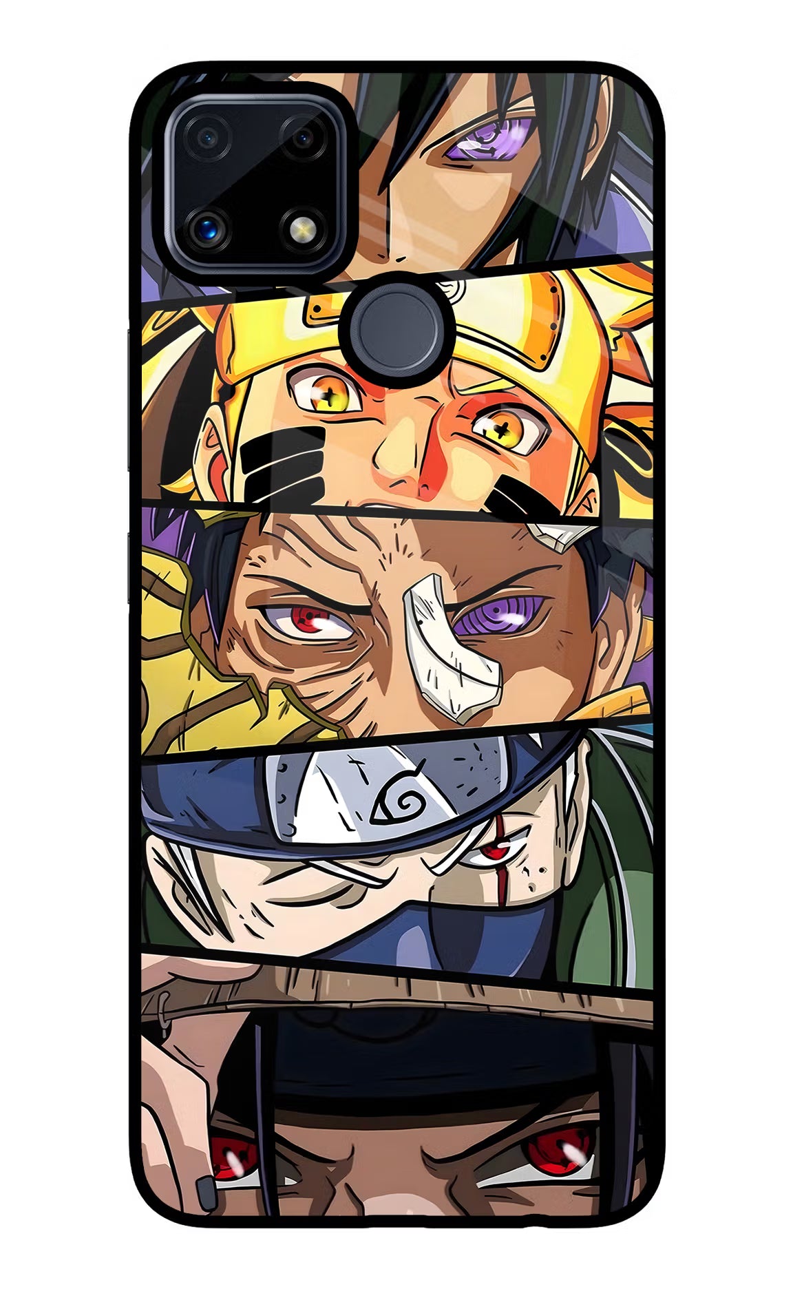 Naruto Character Realme C25/C25s Glass Case Back Cover by Casekaro