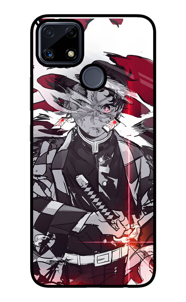 Demon Slayer Realme C25/C25s Glass Case Back Cover by Casekaro