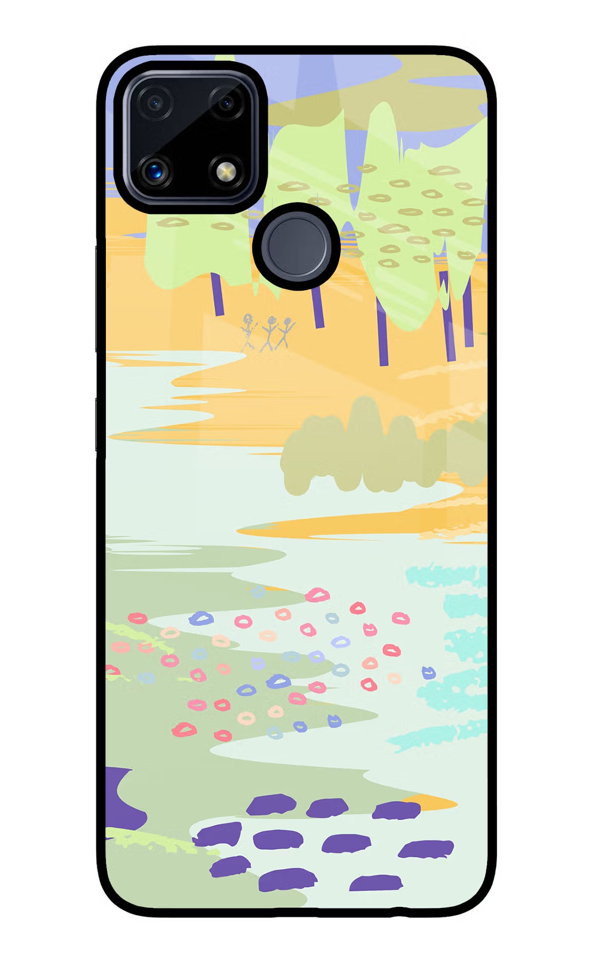 Scenery Realme C25/C25s Glass Case Back Cover by Casekaro