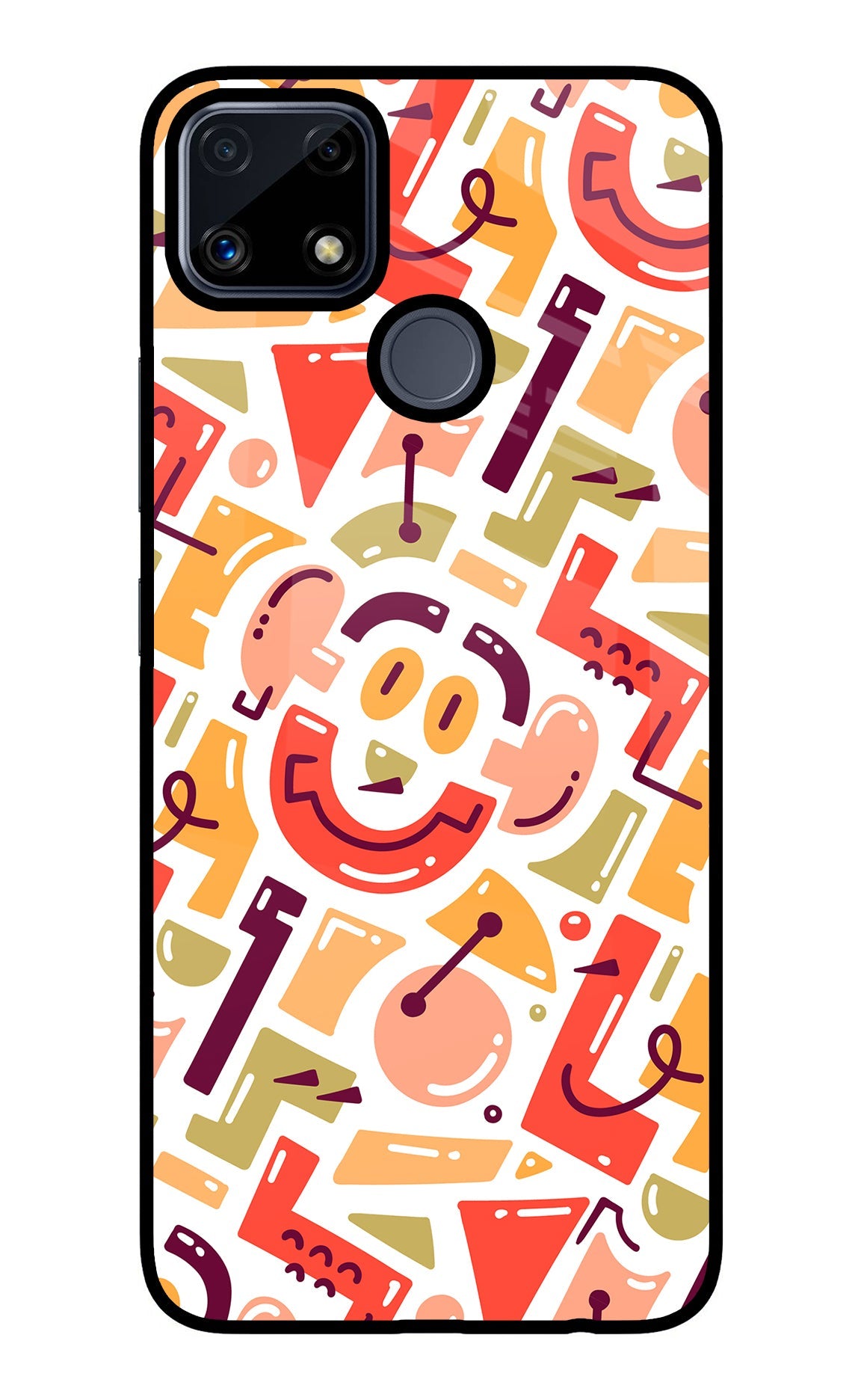 Doodle Pattern Realme C25/C25s Glass Case