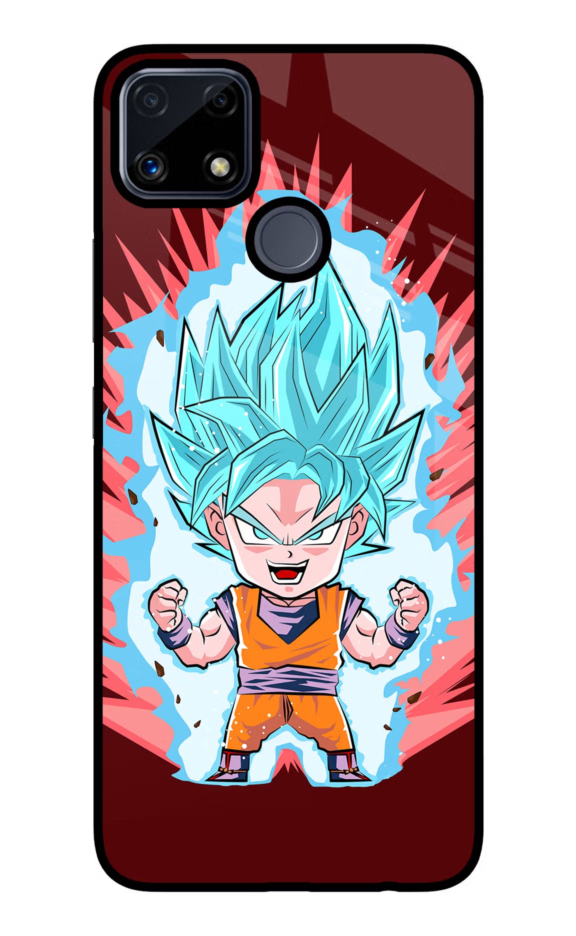 Goku Little Realme C25/C25s Glass Case Back Cover by Casekaro