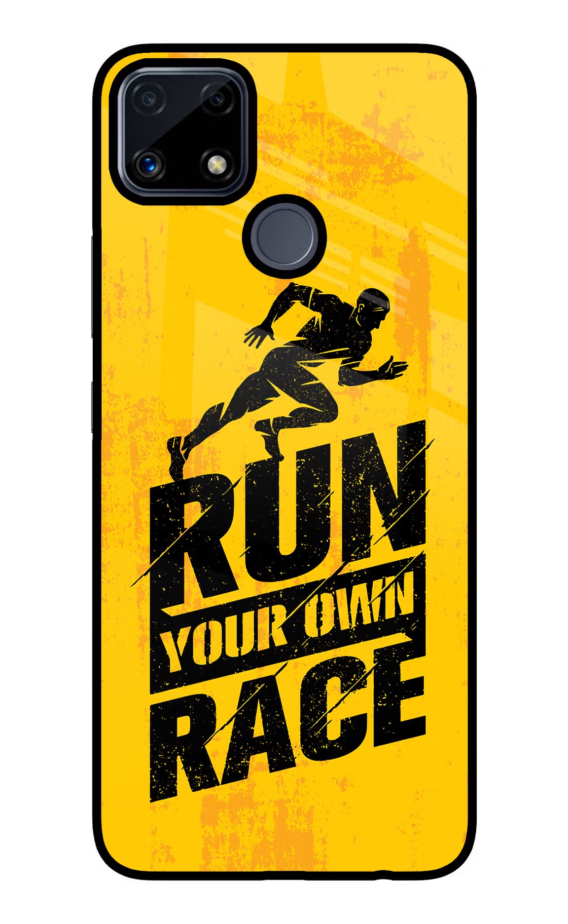 Run Your Own Race Realme C25/C25s Glass Case Back Cover by Casekaro