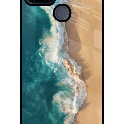 Ocean Beach Realme C25/C25s Glass Case Back Cover by Casekaro