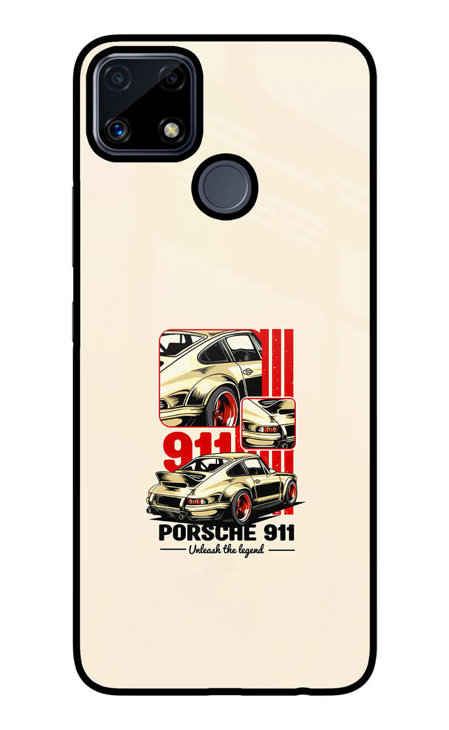 Classic Porsche 911 Realme C25/C25s Glass Case Back Cover by Casekaro